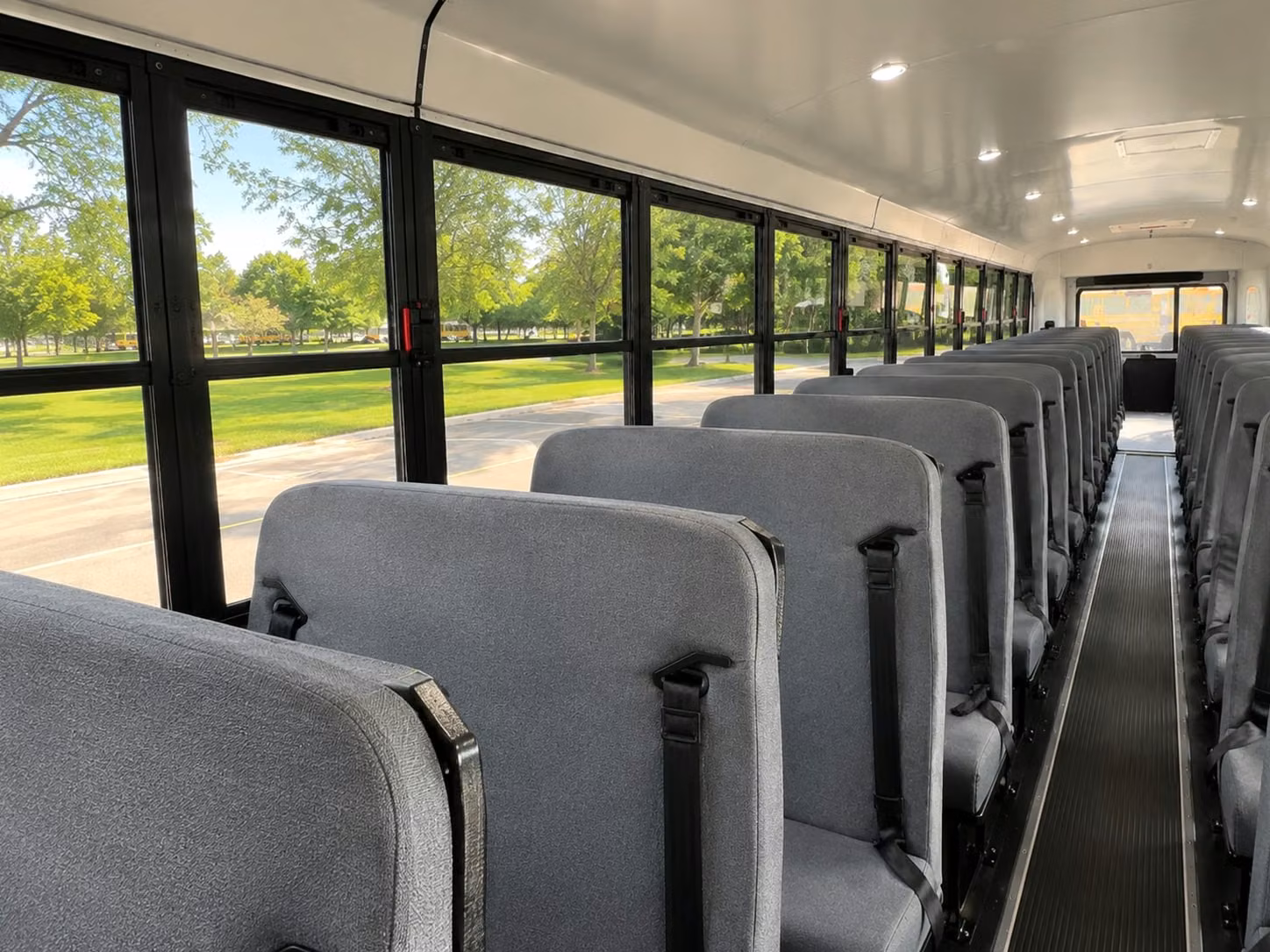 school bus inside